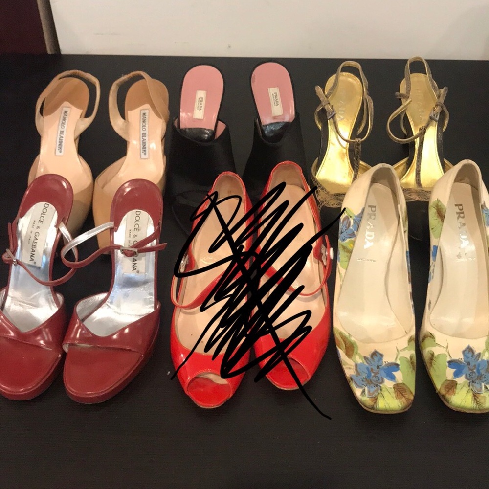 VINTAGE DESIGNER SHOE LOT - READ